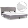 vidaXL Letto con Materasso Tessuto Grigio Chiaro 180x200cm