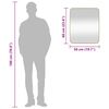 vidaXL Specchio da Parete Dorato 50x60 cm Rettangolare