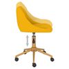 vidaXL Sedie da Pranzo Girevoli 4 pz Gialle in Velluto