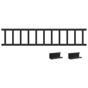 vidaXL Guardia per neve sul tetto Nero 100 x 2,5 x 20 cm Acciaio