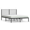 vidaXL Giroletto con Testiera in Metallo Nero 120x190 cm