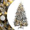 vidaXL Albero Natale Incernierato con 300 LED e Palline 180 cm