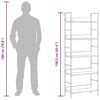 vidaXL Scaffale Libri 5 Ripiani Rovere 60x27,6x158,5 Legno Multistrato