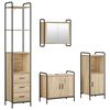 vidaXL Set di Armadi da Bagno 4 pz Rovere Sonoma 40 x 36 x 200,5 cm