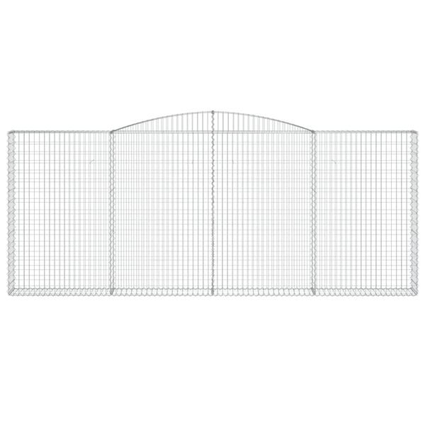 vidaXL Cesti Gabbioni ad Arco 6 pz 400x30x160/180 cm Ferro Zincato