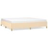 vidaXL Giroletto senza Materasso Crema 200x200 cm in Tessuto