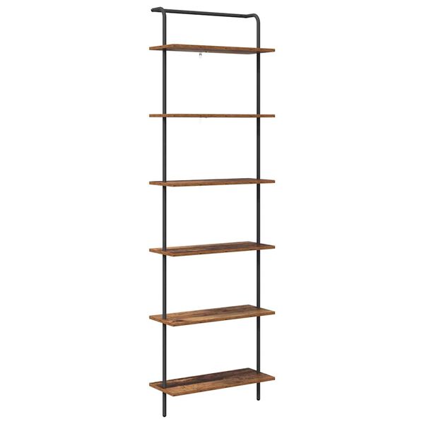 vidaXL Libreria Legno vecchio 60 x 24 x 203 cm Legno multistrato