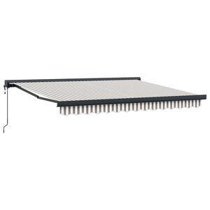 vidaXL Tenda retrattile Grigio chiaro e bianco 400 &times; 300 cm