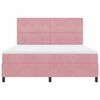 vidaXL Letto a molle con materasso Rosa 180 x 200 cm Tessuto