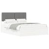vidaXL Letto con Testiera Rivestita Grigio chiaro 160 x 200 cm