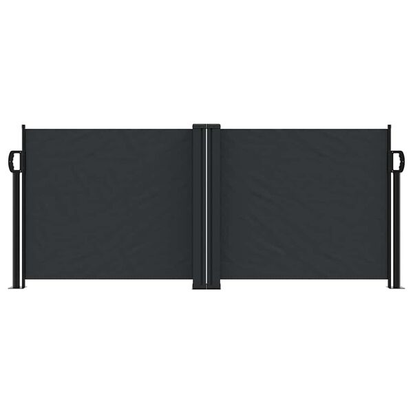 vidaXL Tenda da Sole Laterale Retrattile Nera 100x1000 cm