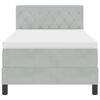 vidaXL Letto a molle con materasso Grigio chiaro 90 x 190 cm Velluto