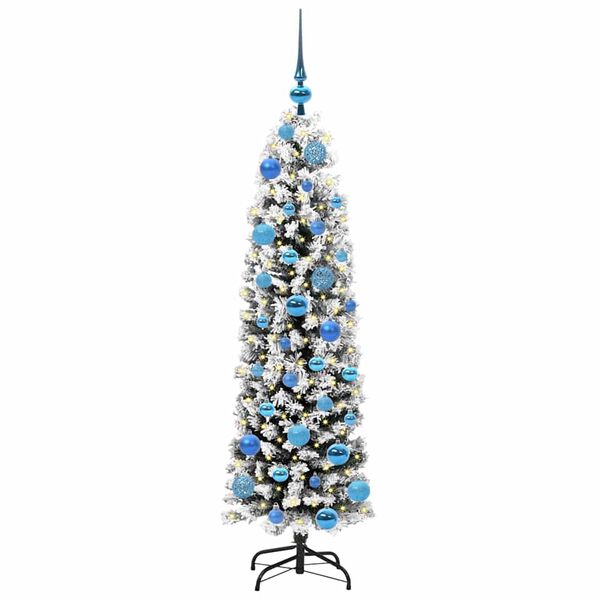 vidaXL Albero di Natale artificiale con 150 LED Verde 150 cm