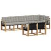 vidaXL Set di divani da esterno 8 pz Bianco e Grigio Chiaro
