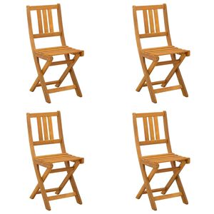 vidaXL Sedie Bistro da Giardino 4 pcs Naturale 40 x 42 x 85 cm