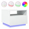 vidaXL Tavolino da Soggiorno con Luci LED Bianco 50x49x40 cm