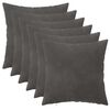 vidaXL Federa 6 pcs HEERLEN Grigio Scuro 30 x 30 cm Velluto