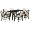 vidaXL Set da Pranzo da Giardino 7pz con Cuscini in Polyrattan Marrone