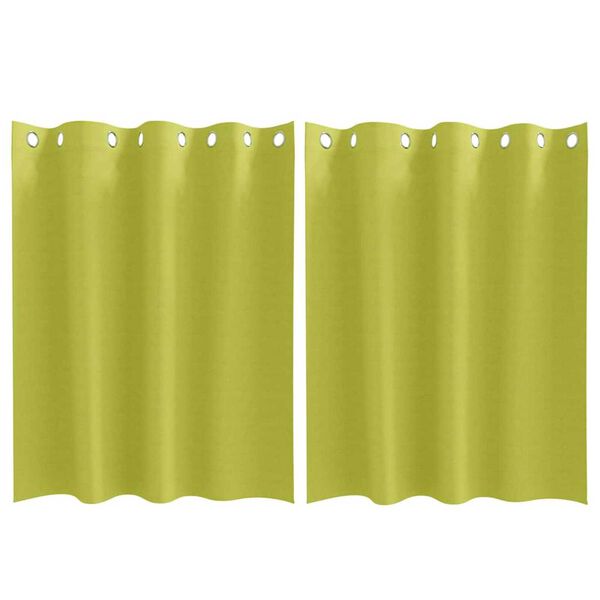 vidaXL Tende Blackout con Anelli 2 pcs Verde 140 x 140 cm Poliestere