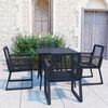 vidaXL Set da Pranzo da Giardino 5 pz in Rattan PVC Nero