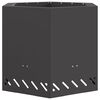vidaXL Focolare Senza Fumi Nero 58 x 58 x 51 cm Acciaio