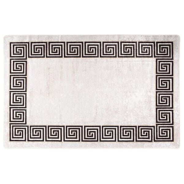 vidaXL Tappeto Lavabile 80x150 cm Beige Chiaro