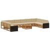 vidaXL Set divani con cuscino 11 pcs Legno di Acacia Massello