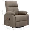 vidaXL Poltrona Alzapersona Massaggiante Tortora in Tessuto