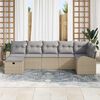 vidaXL Set di divani con cuscino Beige e Grigio Chiaro polyrattan