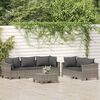 vidaXL Set Divani da Giardino 6 pz con Cuscini in Polyrattan Grigio