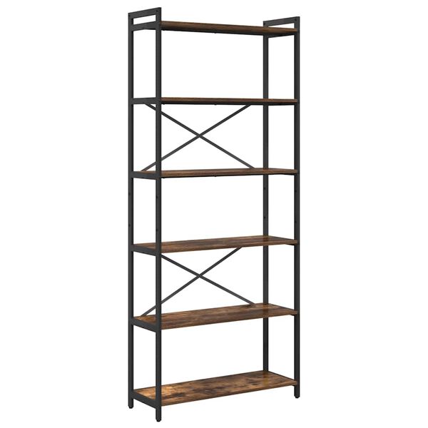 vidaXL Libreria Rovere fum&eacute; 40 x 30 x 85 cm Legno multistrato