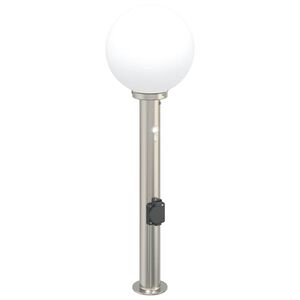 vidaXL Lampada a paletto con sensore e presa 80 cm Acciaio Inox IP44