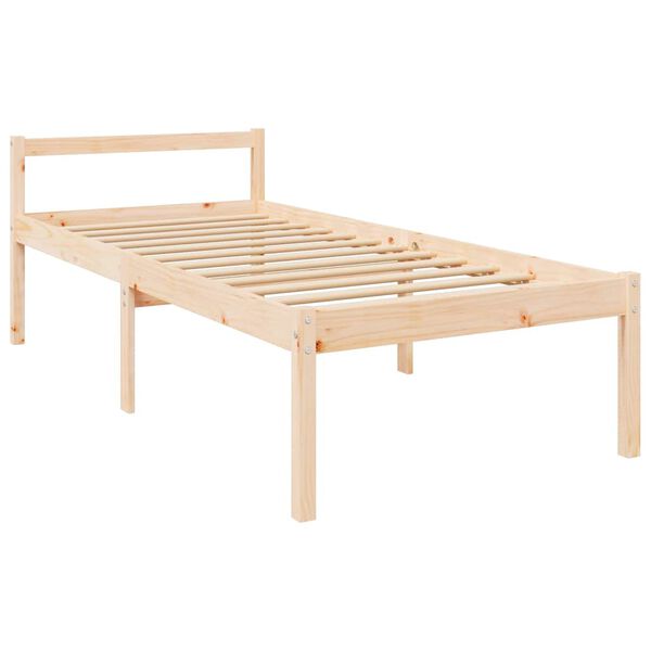 vidaXL Letto per Anziani 90x200 cm in Legno Massello di Pino