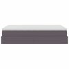 vidaXL Struttura Letto Pouf con Materasso Grigio 120x200 cm Similpelle