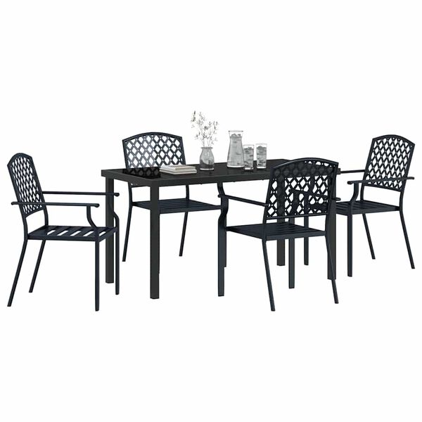 vidaXL Set da Pranzo per Giardino 5 pcs Antracite