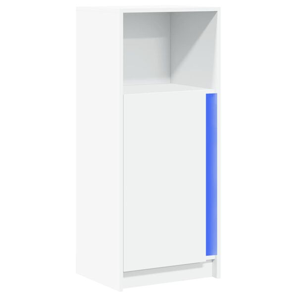 vidaXL Credenza con LED Bianca 42,5x34x100 cm in Legno Multistrato