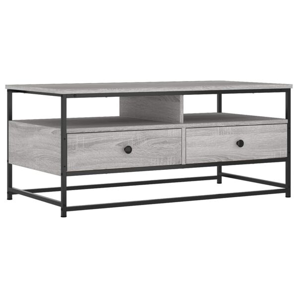 vidaXL Tavolino da Salotto Grigio Sonoma 100x51x45cm Legno Multistrato
