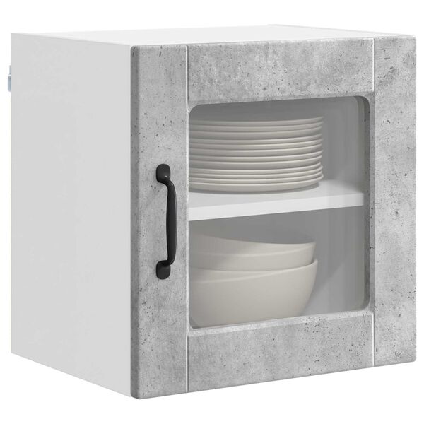 vidaXL Mobile da cucina con porta 2 pcs Grigio cemento 40 x 31 x 40 cm