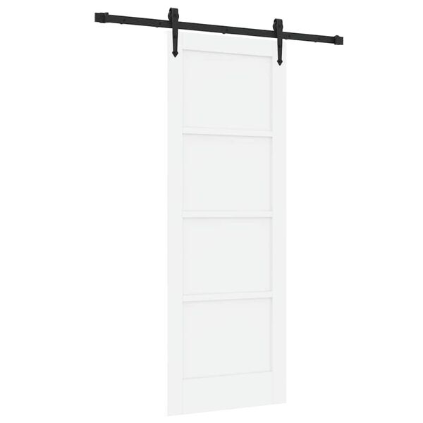 vidaXL Porta scorrevole ORKDAL Bianco 73,5 x 198,5 cm Pino massello
