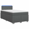 vidaXL Letto con Box Spring, Materasso e LED Grigio Scuro 120 x 190 cm