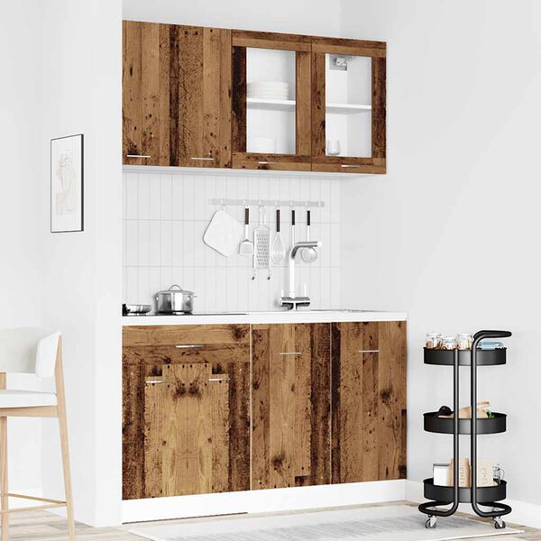 vidaXL Set di Mobili da Cucina 4 pz Lyon Legno Antico in Truciolato