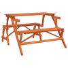 vidaXL Tavolo da Picnic con Panche in Legno Abete 2-in-1 Convertibile