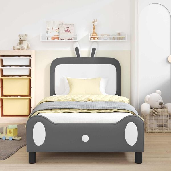 vidaXL Struttura letto bambini con testata Grigio chiaro 80 x 200 cm