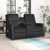 vidaXL Poltrona Massaggiante 2 Posti e Portabicchieri Nera Similpelle