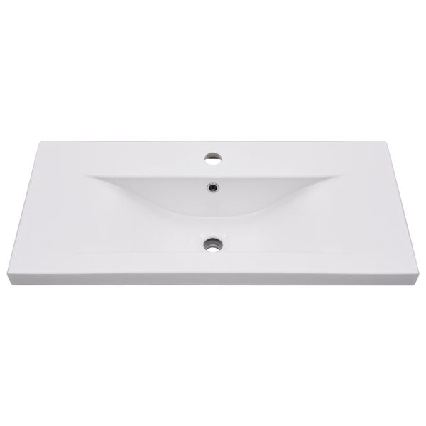 vidaXL Lavabo da Incasso 81x39,5x18,5 cm in Ceramica Bianco