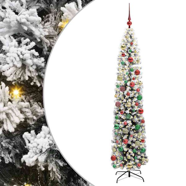 vidaXL Albero di Natale artificiale con 300 LED Verde 210 cm