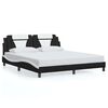 vidaXL Giroletto Viana senza Materasso Nero e Bianco 180x200 cm in Similpelle