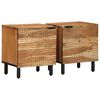 vidaXL Comodini 2pz 40x33x46 cm in Legno Massello di Acacia