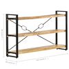 vidaXL Libreria a 3 Ripiani 140x30x80 cm in Legno Massello di Mango