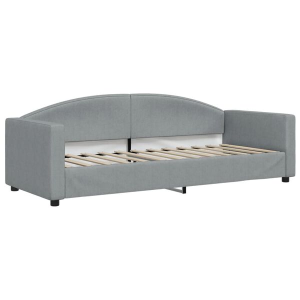 vidaXL Divano Letto Estraibile Materassi Grigio Chiaro 80x200 Tessuto